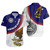 American Samoa Short Sleeve Shirt Custom Polynesian Tradition Seal Flag Color