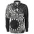 Cook Islands Long Sleeve Shirt Plumeria Flowers Tribal Motif Design