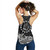 Cook Islands Women Tank Plumeria Flowers Tribal Motif Design