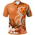 Polynesian Polo Shirt Custom Personalised Floral Spirit Orange3