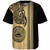 American Samoa Baseball Shirt Polynesia Tribal Tattoo Gold