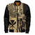 Hawaii Bomber Jacket Polynesian Tribal Tattoo King Kamehameha