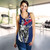 Hawaii Women Tank Tribal Flag King Kamehameha Crack Style