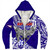 American Samoa Sherpa Hoodie Tribal Polynesian Eagle Style
