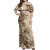 Polynesian Woman Off Shoulder Long Dress Polynesian Pattern Hibiscus Nude3