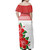 Tonga Woman Off Shoulder Long Dress Ngatu Tribal New Style