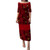 Samoa Puletasi Siapo Design Tribal Pattern Red