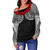 Samoa Off Shoulder Sweatshirt Ula Fala Tatau Design