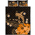 Hawaii Quilt Bed Set Kanaka Map And Shark Tribal Tattoo
