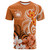Samoa Custom Personalised T-Shirt - Floral Spirit Orange1