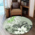 Polynesian Round Rug Polynesian Floral Spirit Sage Green2