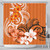 Polynesian Shower Curtain Polynesian Floral Spirit Orange