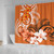 Polynesian Shower Curtain Polynesian Floral Spirit Orange