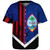 Guam Baseball Shirt Flag And American Half Concept Brush Style