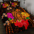 Hawaii Quilt Bed Set Polynesia Tribal Turtle Tropical Flower