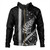 New Zealand Hoodie Maori Tribal Silver Fern With Star Tattoo
