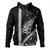 New Zealand Hoodie Maori Tribal Silver Fern With Star Tattoo