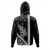 New Zealand Hoodie Maori Tribal Silver Fern With Star Tattoo