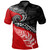 New Zealand Polo Shirt Maori Tribal Design Flag With Silver Fern