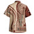 American Samoa Hawaiian Shirt Samoan Siapo Brown Design1