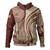 American Samoa Hoodie Samoan Siapo Brown Design1