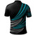 Northern Mariana Islands Custom Personalised Polo Shirt - Wave Pattern Alternating Turquoise2