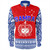 Samoa Long Sleeve Shirt Tribal Polynesia Printed Flag Simple Style