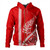New Zealand Hoodie Maori Tribal Silver Fern Tattoo Style Red