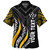 Kosrae Custom Personalised Hawaiian Shirt Strong Fire Pattern Gold