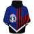 Northern Mariana Islands Sherpa Hoodie Flag And American Half Concept Brush Style