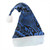 Hawaii Christmas Hat Tribal Leaf Blue
