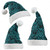 Samoa Christmas Hat Design Stretch Print Fabric Turquoise