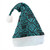 Samoa Christmas Hat Design Stretch Print Fabric Turquoise