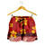Samoa Women Shorts Plumeria Flower Fabric Design