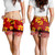 Samoa Women Shorts Plumeria Flower Fabric Design