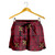 Samoa Women Shorts Siapo Design Tribal Pattern Red