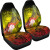 Samoa Car Seat Covers- Humpback Whale with Tropical Flowers (Yellow)