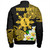Philippines Filipinos Bomber Jacket Custom Tribal Lapu Lapu With Plumeria Flower