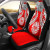Tahiti Polynesian Car Seat Covers Pride Seal And Hibiscus Red White