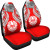 Tahiti Polynesian Car Seat Covers Pride Seal And Hibiscus Red White