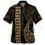 Hawaii Hawaiian Shirt Polynesia Kakau Style Gold