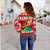Hawaii Off Shoulder Sweatshirt Santa Claus Ho Ho Ho Christmas