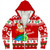 Hawaii Sherpa Hoodie Santa Claus Ho Ho Ho Christmas