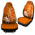 Cook Islands Car Seat Covers Polynesian Floral Spirit Orange