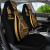 New Caledonia Car Seat Covers - Gold Polynesian Tentacle Tribal Pattern Crest