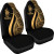 New Caledonia Car Seat Covers - Gold Polynesian Tentacle Tribal Pattern Crest
