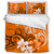 Guam Bedding Set Polynesian Floral Spirit Orange
