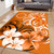 Cook Islands Area Rug Polynesian Floral Spirit Orange