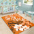 Guam Area Rug Polynesian Floral Spirit Orange