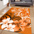 Guam Area Rug Polynesian Floral Spirit Orange